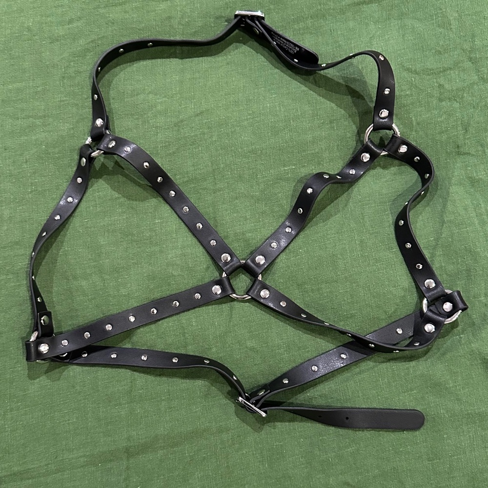 Vegan leather Harness Bra by Parade x Zana Bayne